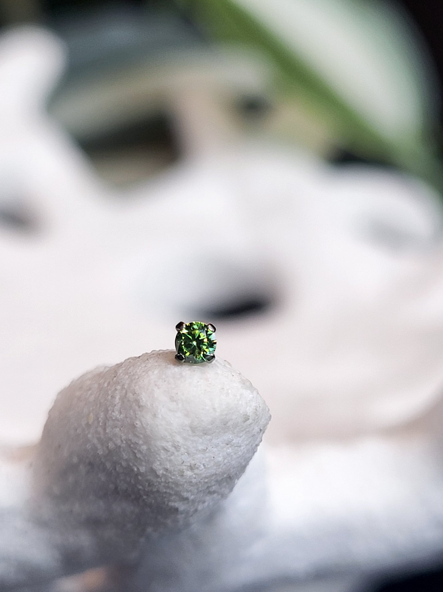 Zirconia steinn - Spring Green