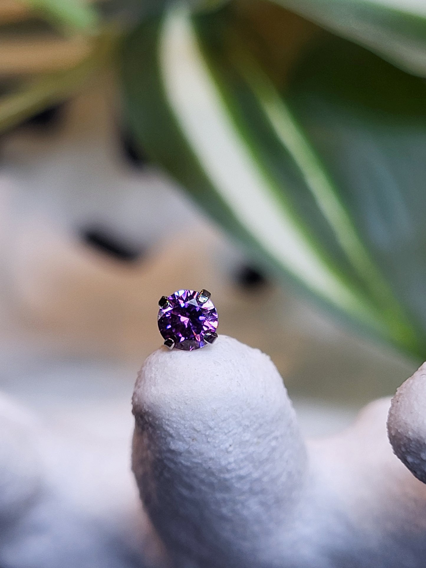 Zirconia steinn - Fancy Purple