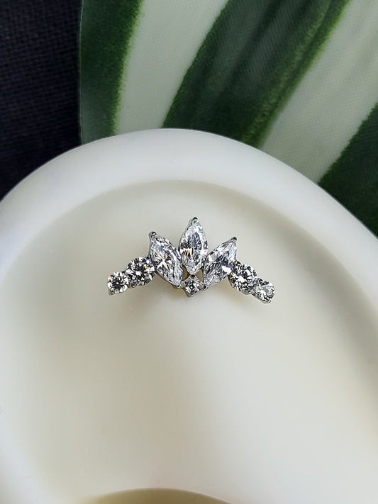 Cluster - marquise & round prong CZ
