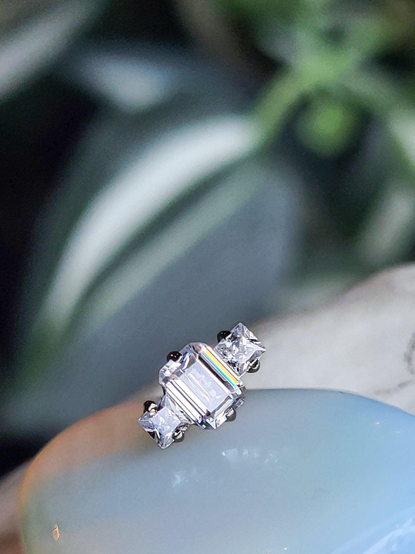 Cluster - princess cut CZ
