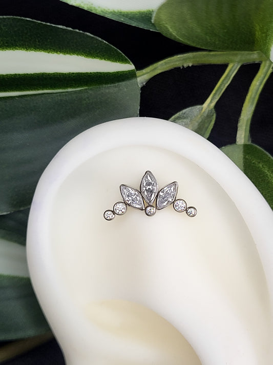 Cluster - marquise & round CZ
