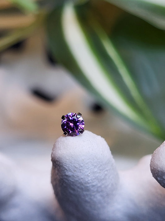 Zirconia steinn - Fancy Purple