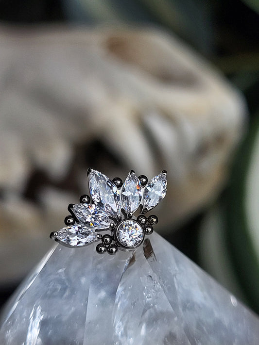 Cluster - marquise & beads